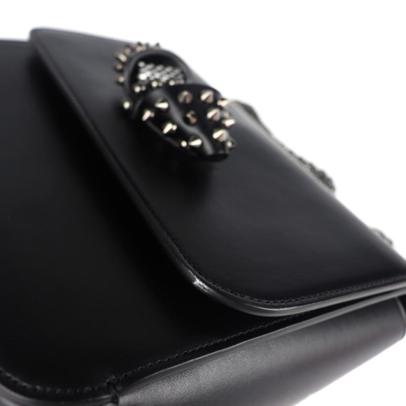 Christian Louboutin Shoulder Bag Chain Leather Black - Picture 7 of 8